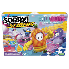 Hasbro Gaming Sorry! Sliders pawns glide on a colorful obstacle course for family fun.