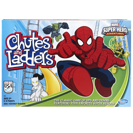 Hasbro Spider-Man Edition board with colorful artwork ideal for kid-friendly playtime.