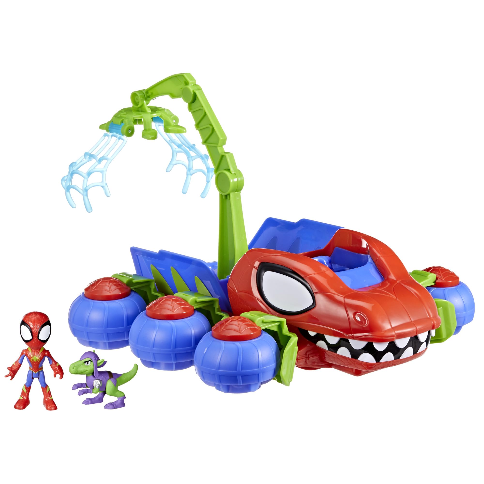 Hasbro Spidey Dinowebs Crawler front view sparks imaginative adventures with Spider-Man and friends.