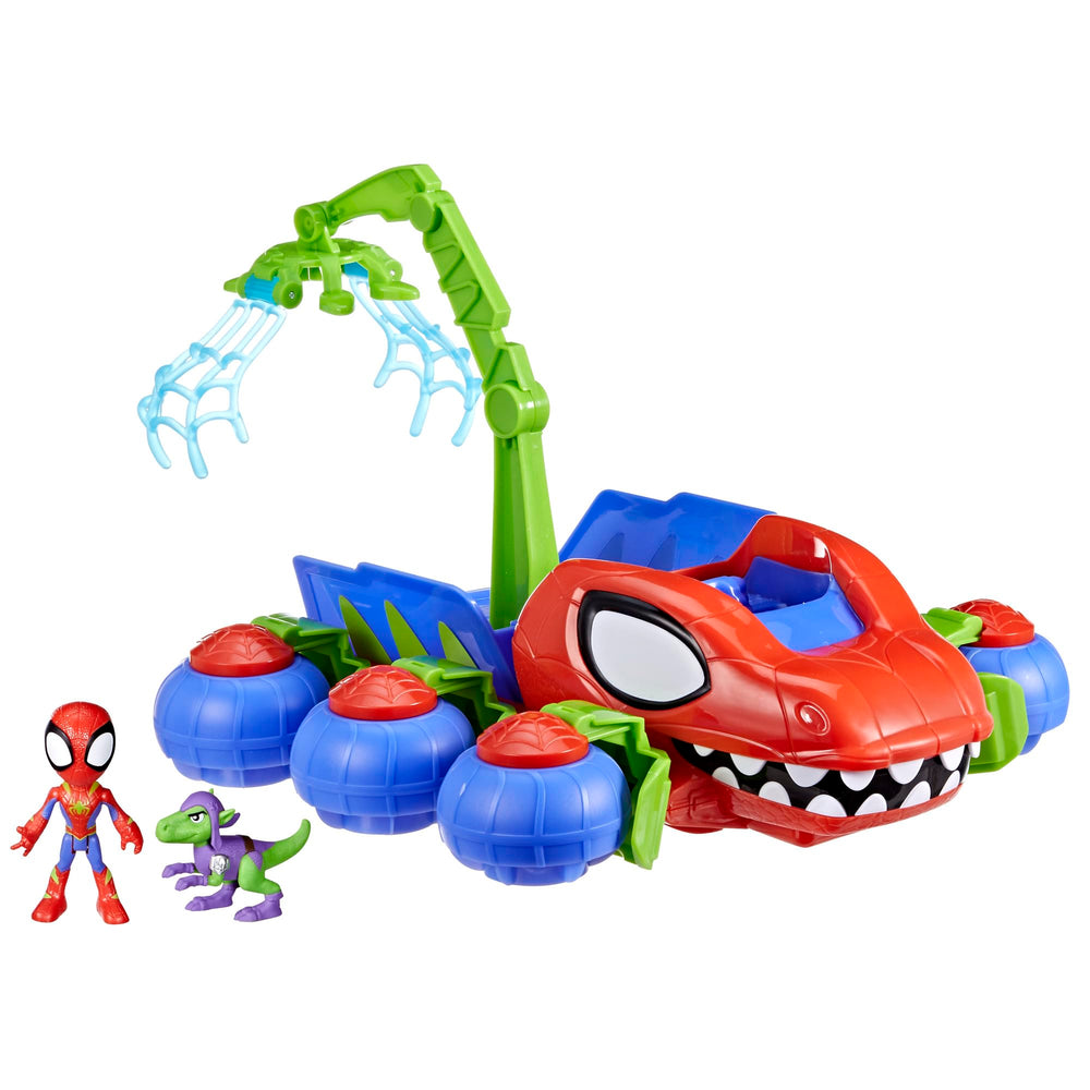Hasbro Spidey Dinowebs Crawler front view sparks imaginative adventures with Spider-Man and friends.