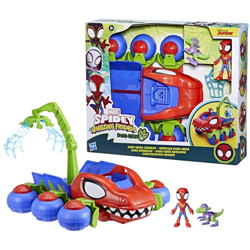 Hasbro Spidey Dinowebs Crawler mouth action adds chomping play for exciting scenes.