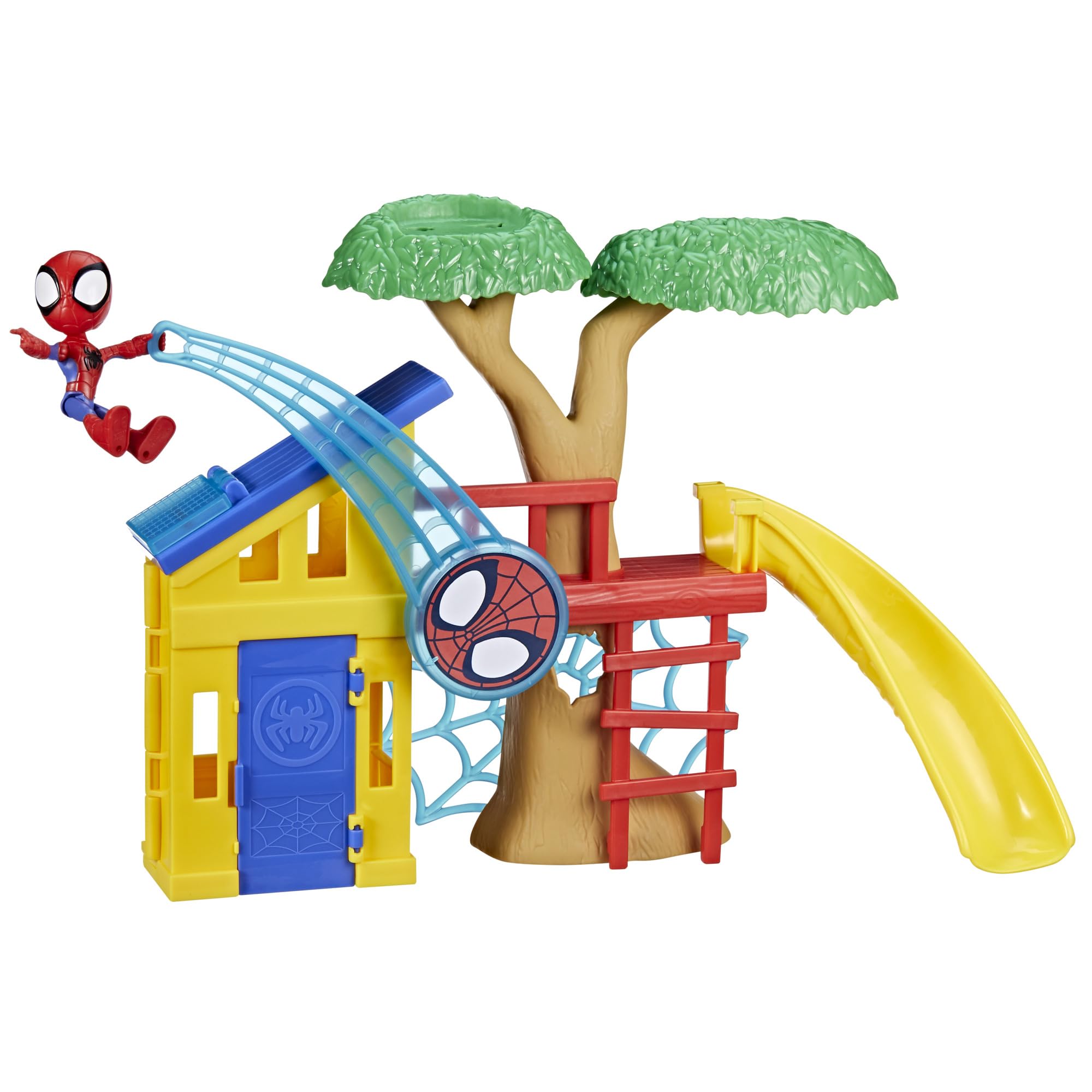 Hasbro Spidey Playground tower image shows an 11.5-inch tall playset for imaginative adventures