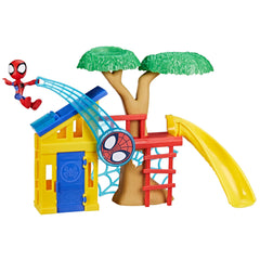 Hasbro Spidey Playground tower image shows an 11.5-inch tall playset for imaginative adventures