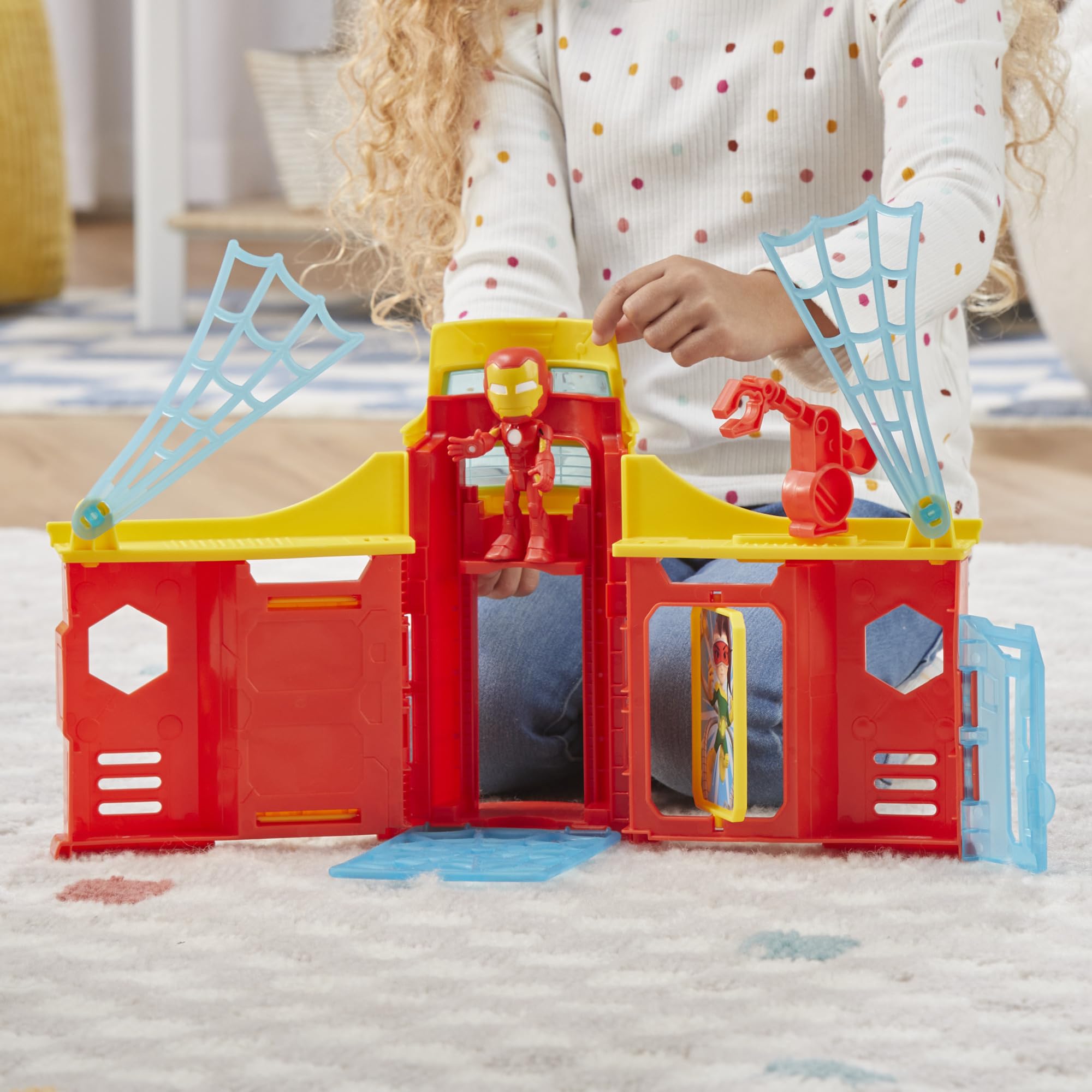 Hasbro Spidey Stark Tower features detailed Marvel styling for teens and kids.