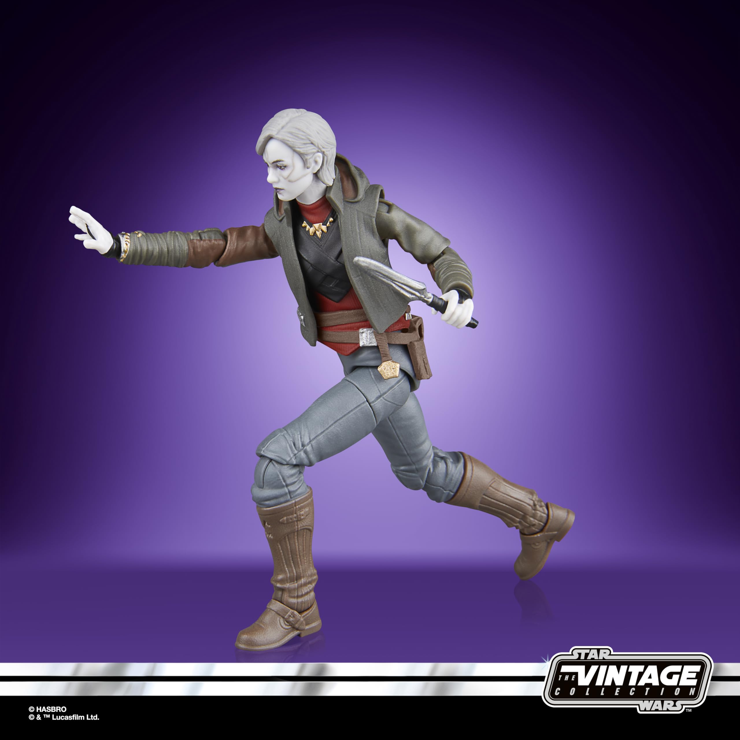 Hasbro Star Wars Nightsister Merrin figure side view for close inspection