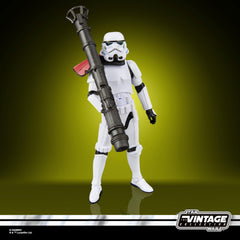 Hasbro STAR WARS Vintage rocket-launcher trooper detailed deco enhances collection.