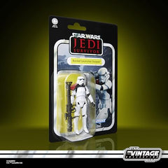 Hasbro STAR WARS Vintage rocket-launcher trooper display base is compatible.