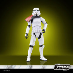 Hasbro STAR WARS Vintage rocket-launcher trooper in packaging display inspires nostalgia.