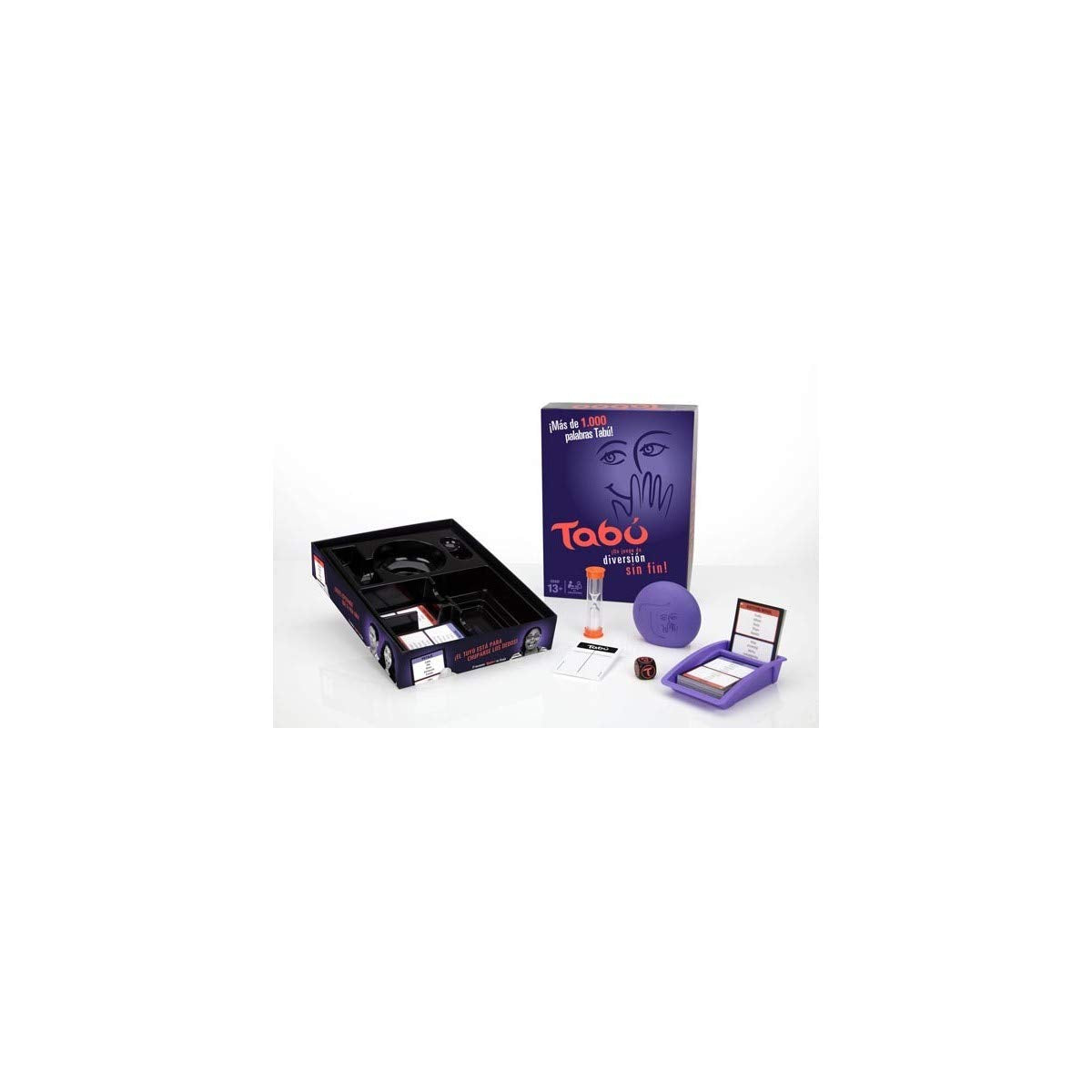 Hasbro Taboo Dice Game Spanish Version dice close-up highlights teamwork and challenge.