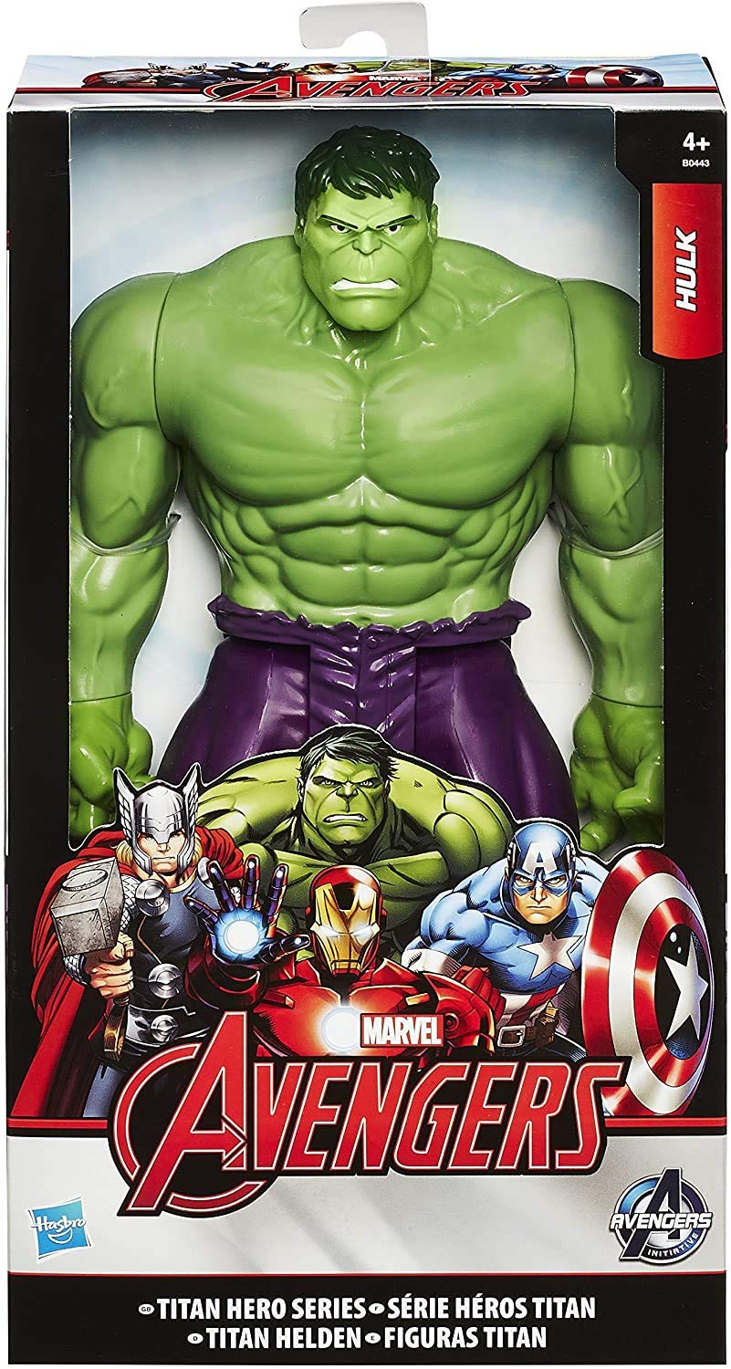 Hasbro Hulk packaging display image showing the Titans Hero Series figure for display and gifting.