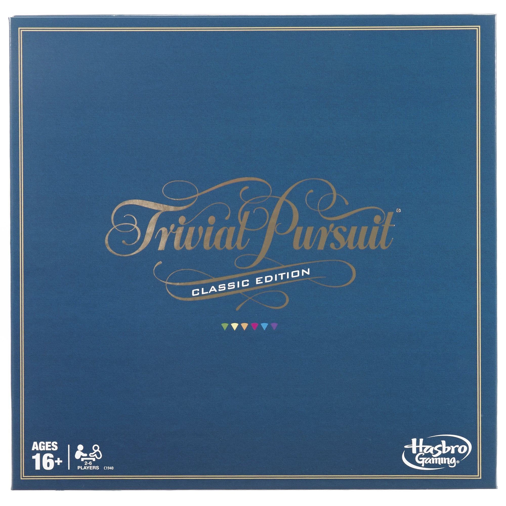 Hasbro Trivial Pursuit question cards ready to challenge players across categories.