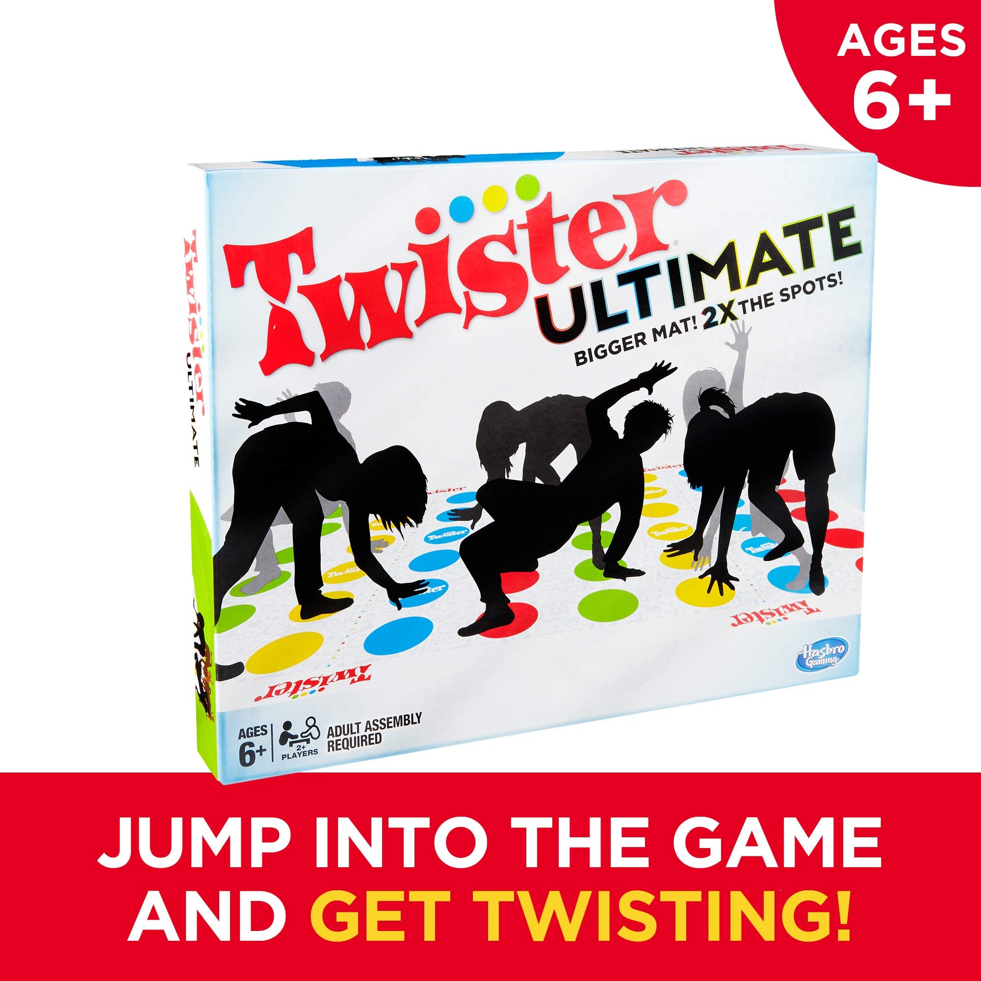 Hasbro Twister Ultimate spots with more colors for added challenge.