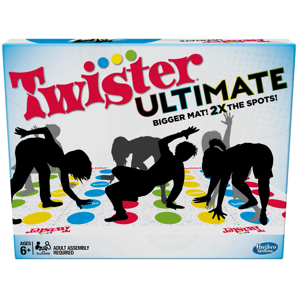 Hasbro Twister Ultimate mat with a bigger surface for roomy play.