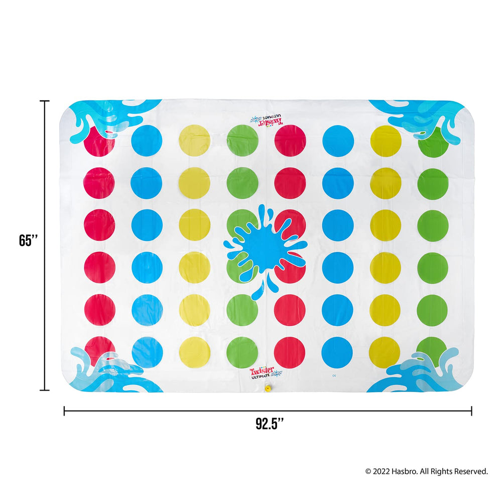 Hasbro Twister Ultimate Splash backyard play scene with family fun.