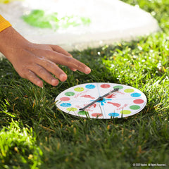 Hasbro Twister Ultimate Splash spouts water from spots for refreshing play.