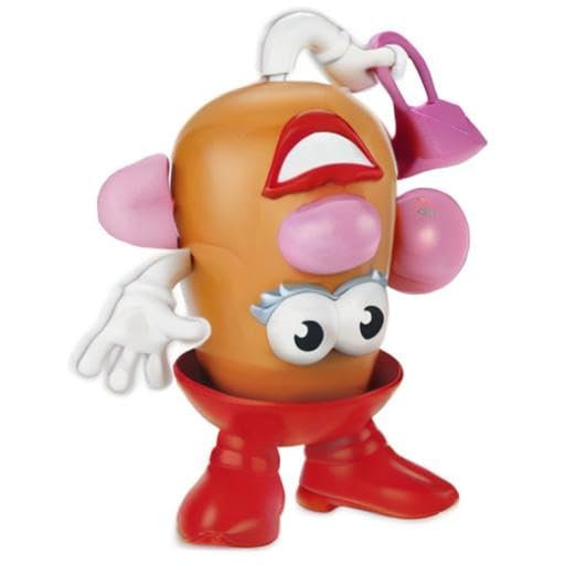 HASBROSERIES Mrs Potato Head legs with shoes provide a sturdy base for posing.