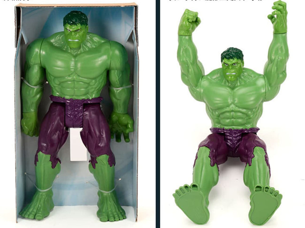 HASBROSERIES Titans Hulk 12-inch action-ready figure in dynamic display scene.