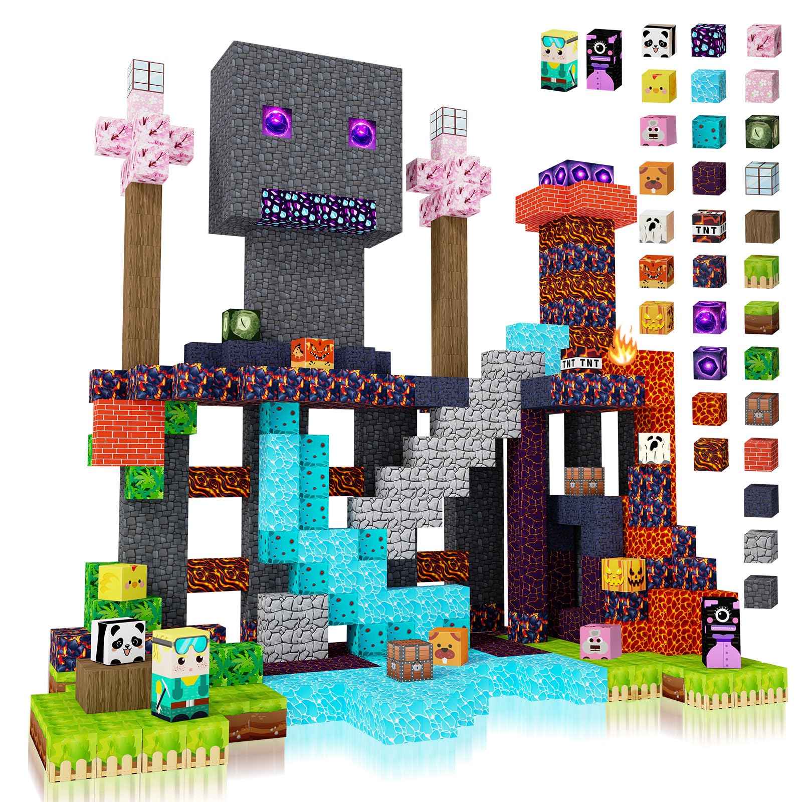 HASTRIDE magnetic blocks full kit image, showcasing 208-piece set for creative construction.