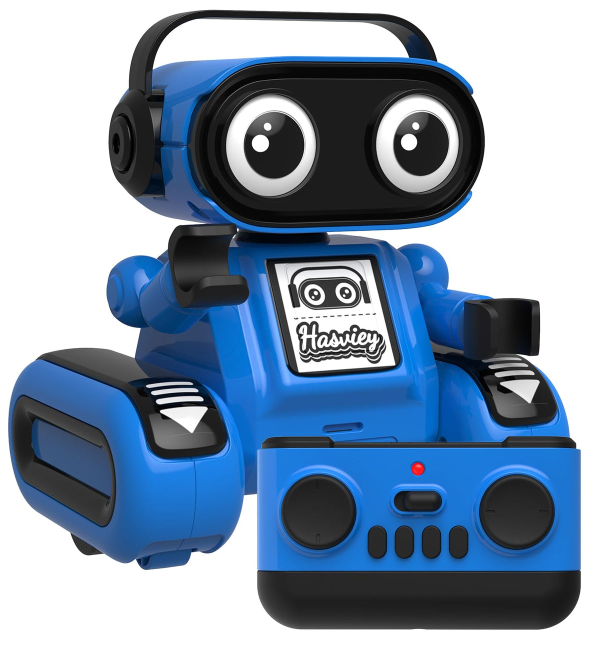 Hasviey robot head with LED eyes for expressive play
