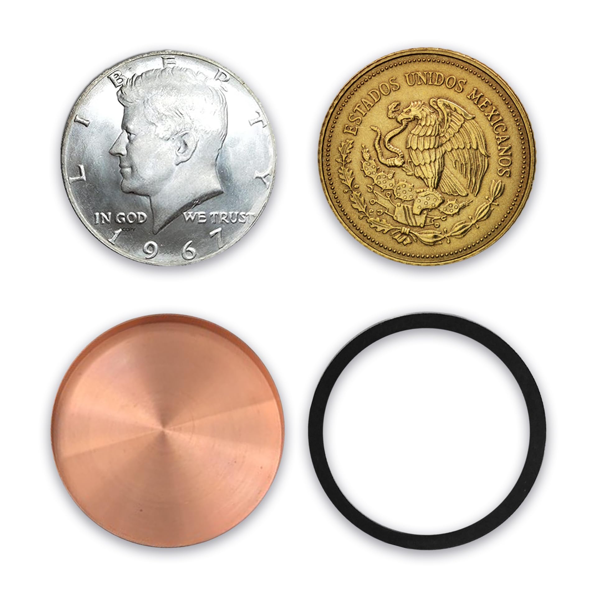 Hat Trick Magic coin teleport illusion demonstrating instant repositioning.