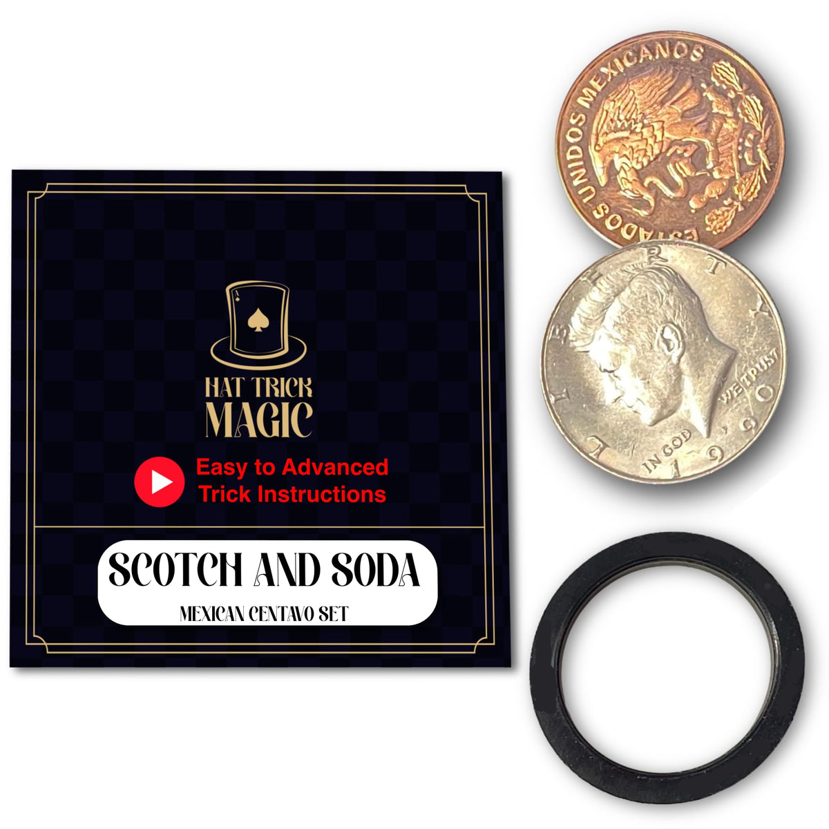 Hat Trick Magic coin vanish illusion for a dazzling live performance.