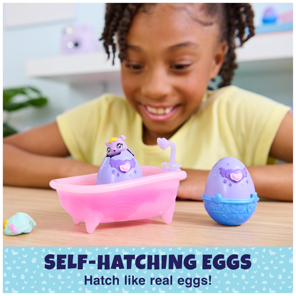 Bathtub with water ready for hatch and color reveals