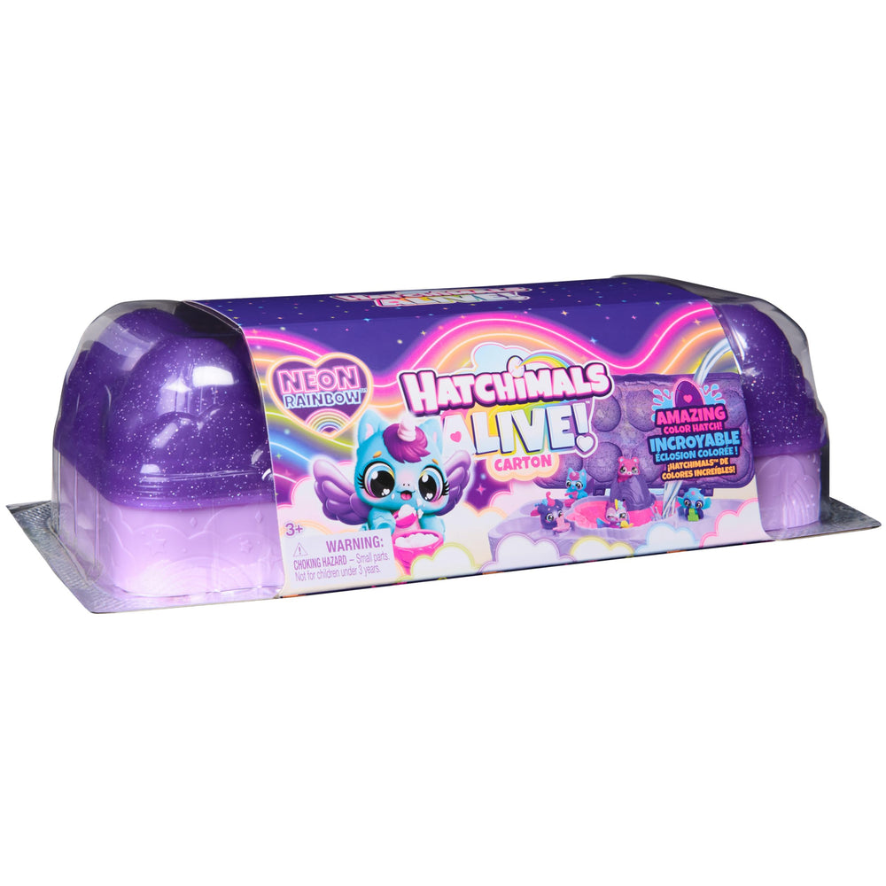 Hatchimals Alive Neon Rainbow Carton gift-ready packaging for kids.