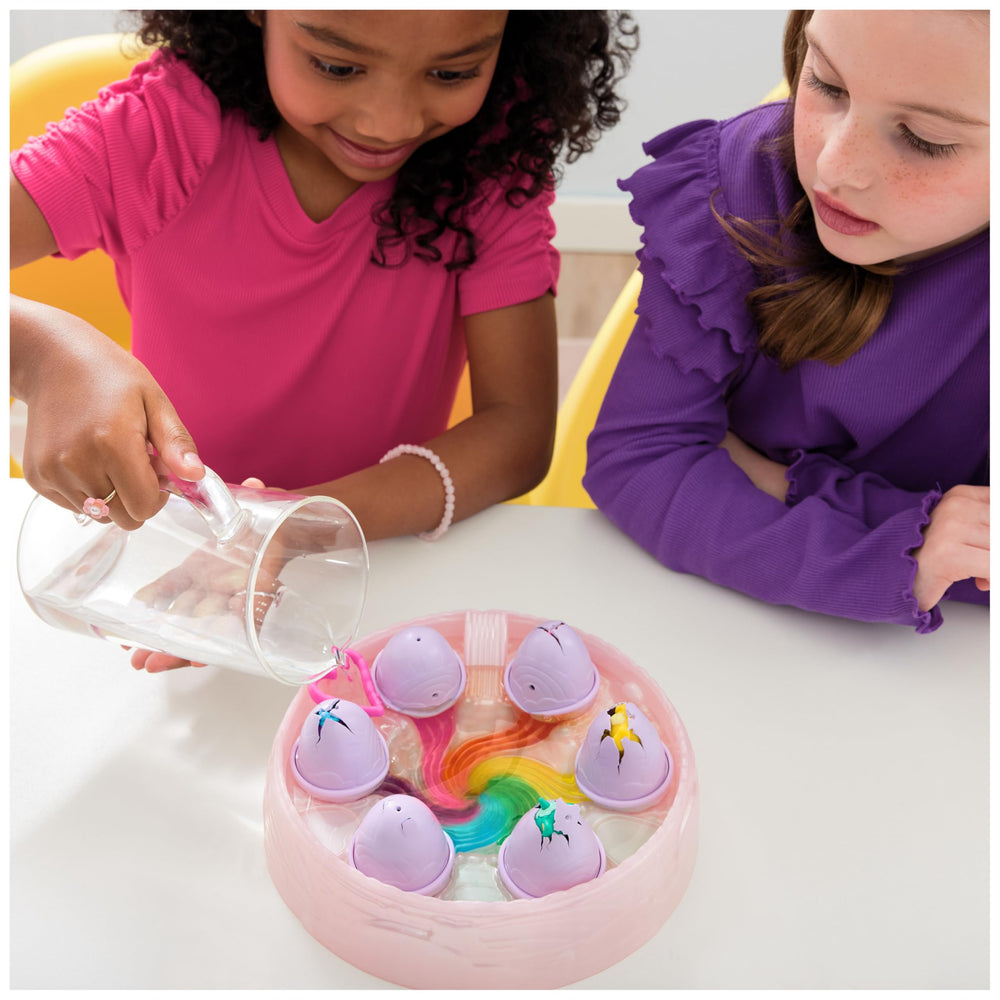 Hatchimals Alive Rainbow Hatchery nest with slide for imaginative storytelling and play.
