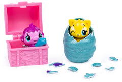 Hatchimals Coral Castle glitter shower creates cascading fun during pretend adventures