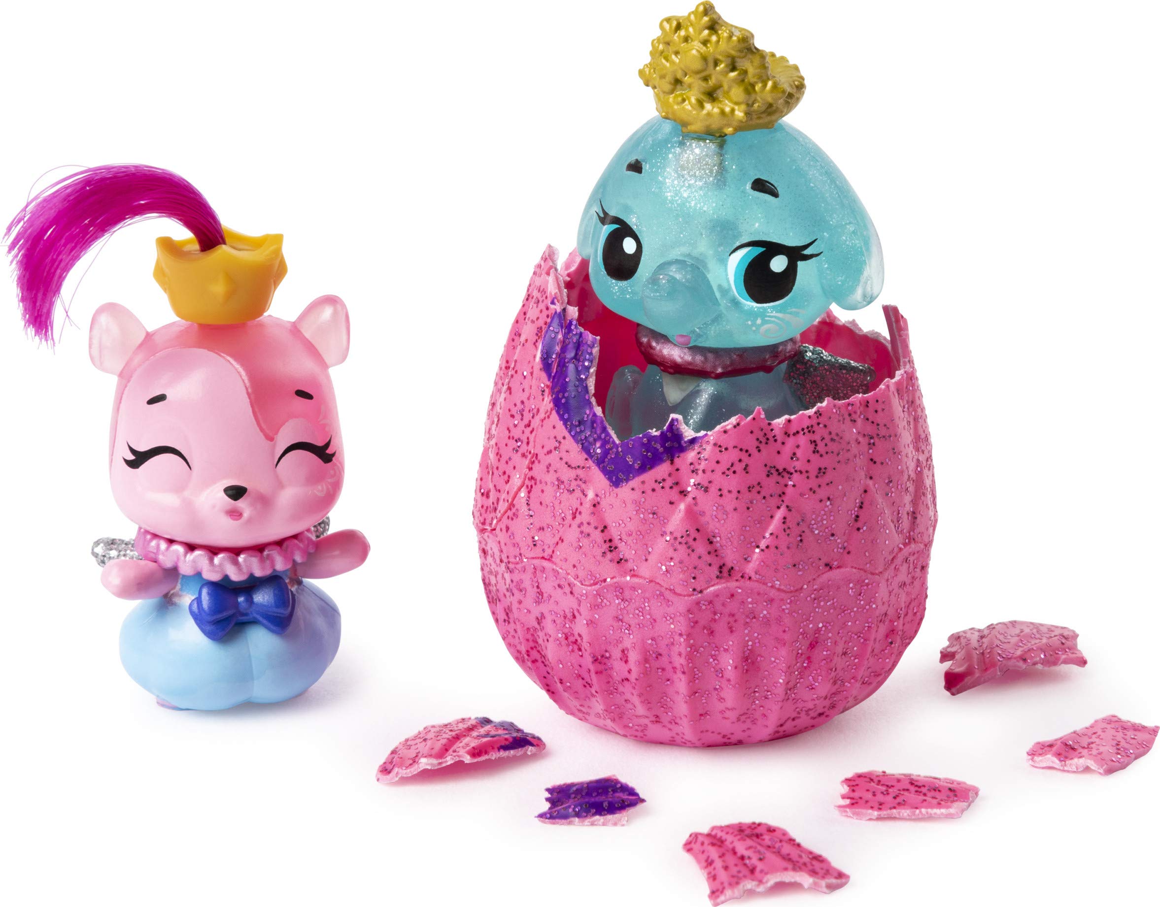 Hatchimals Glitter Salon Playset no batteries required for sparkly pretend play.