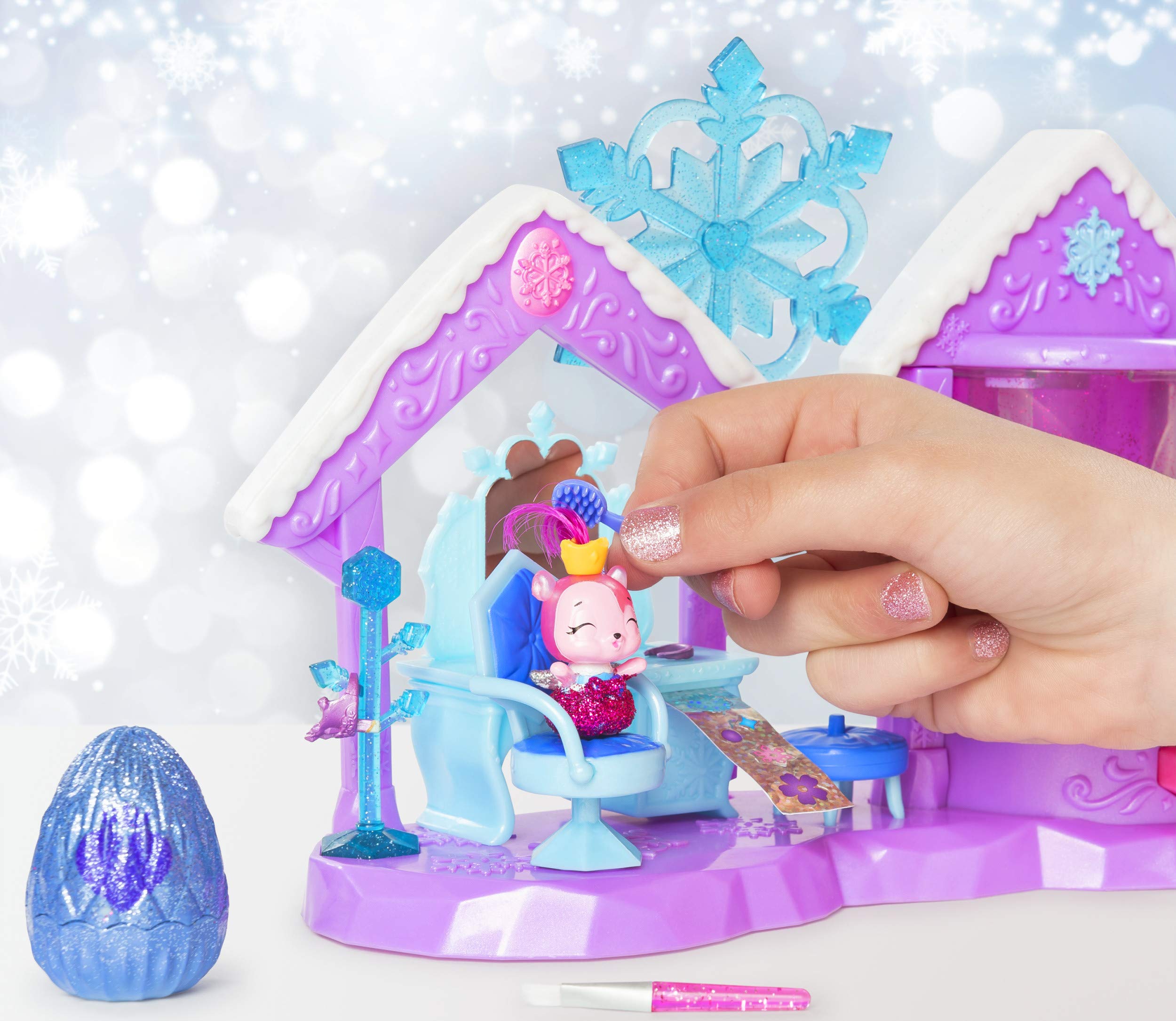 Hatchimals Glitter Salon Playset includes two exclusive characters for collection.