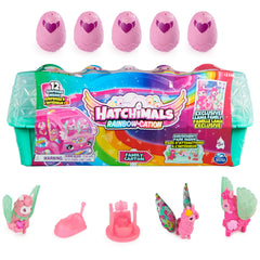 Hatchimals Rainbow-Cation Llama Family ready for vacation-themed pretend play and collection.