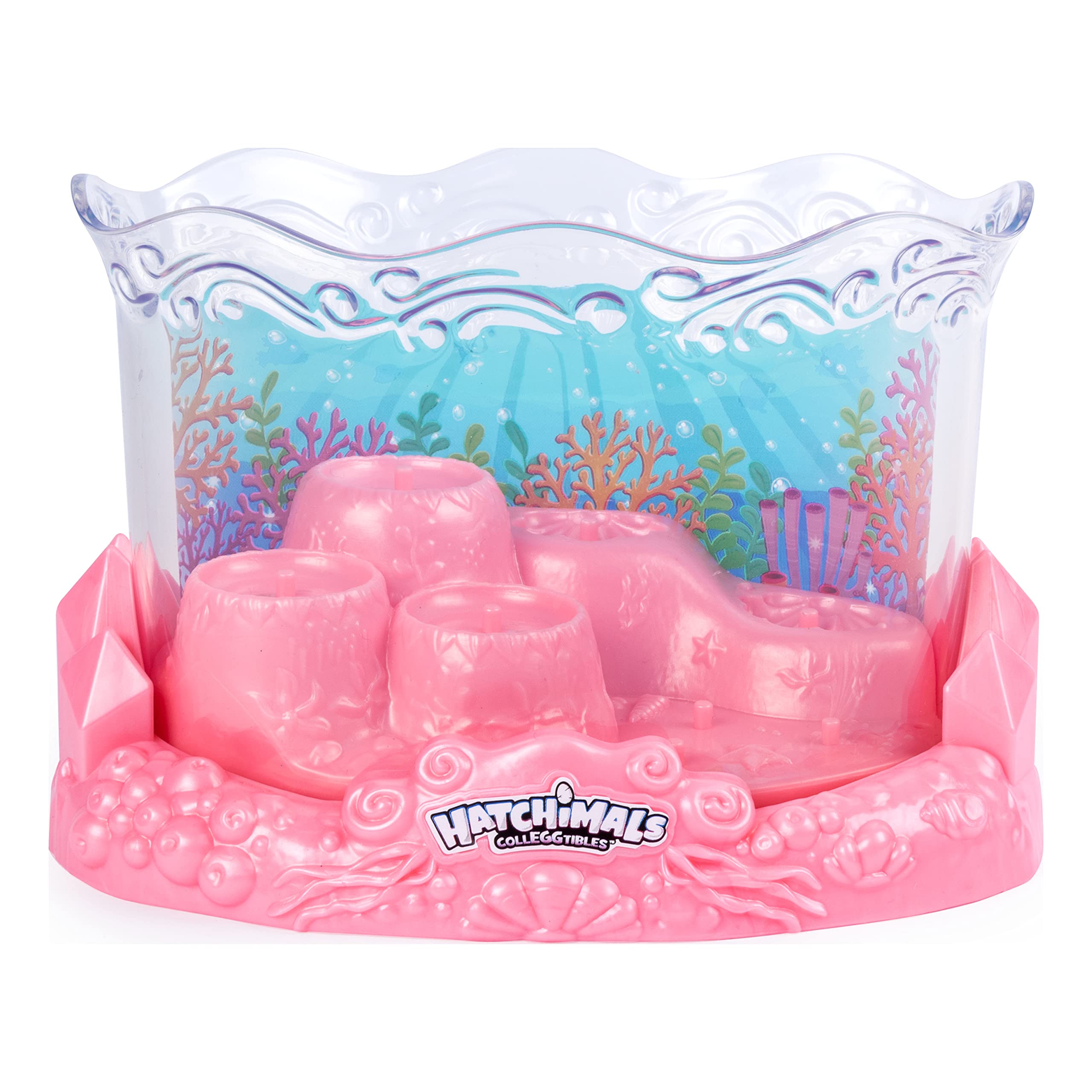 Hatchimals Underwater Aquarium pink coral reef nests create cozy perches