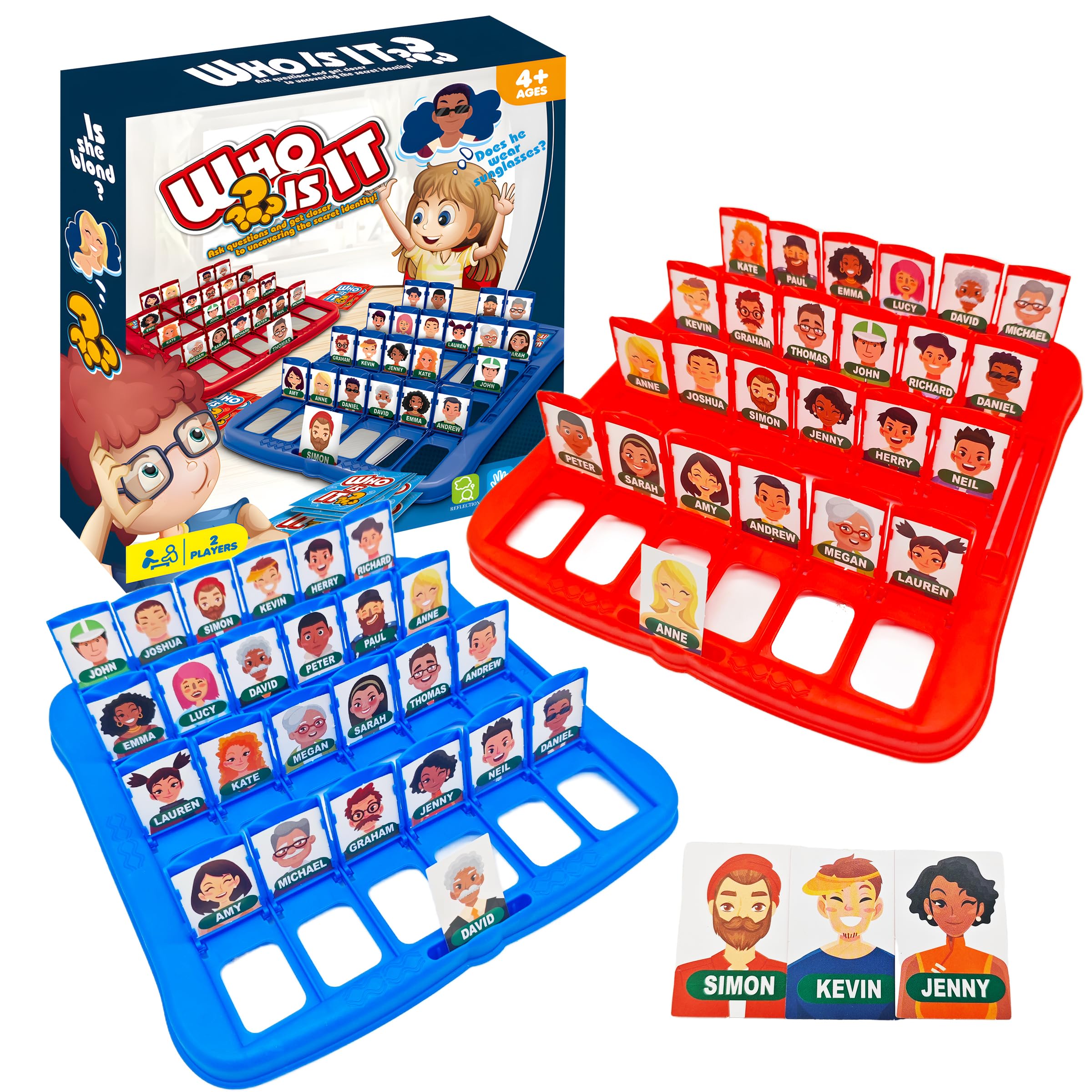 Haugboag Guessing Game cards face: colorful character cards spark memory and deduction during play.