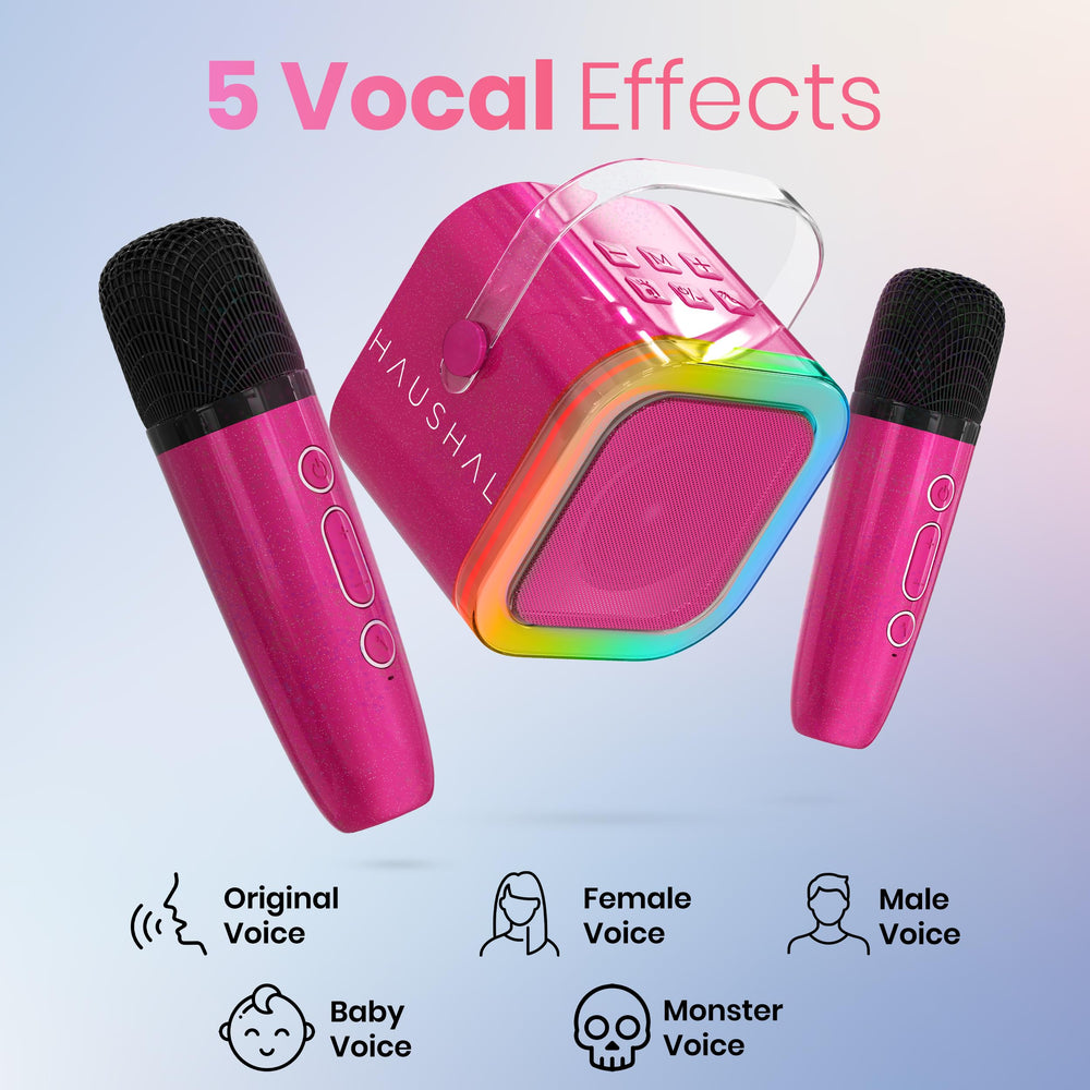 HAUSHALT portable Bluetooth speaker doubles as a karaoke companion.