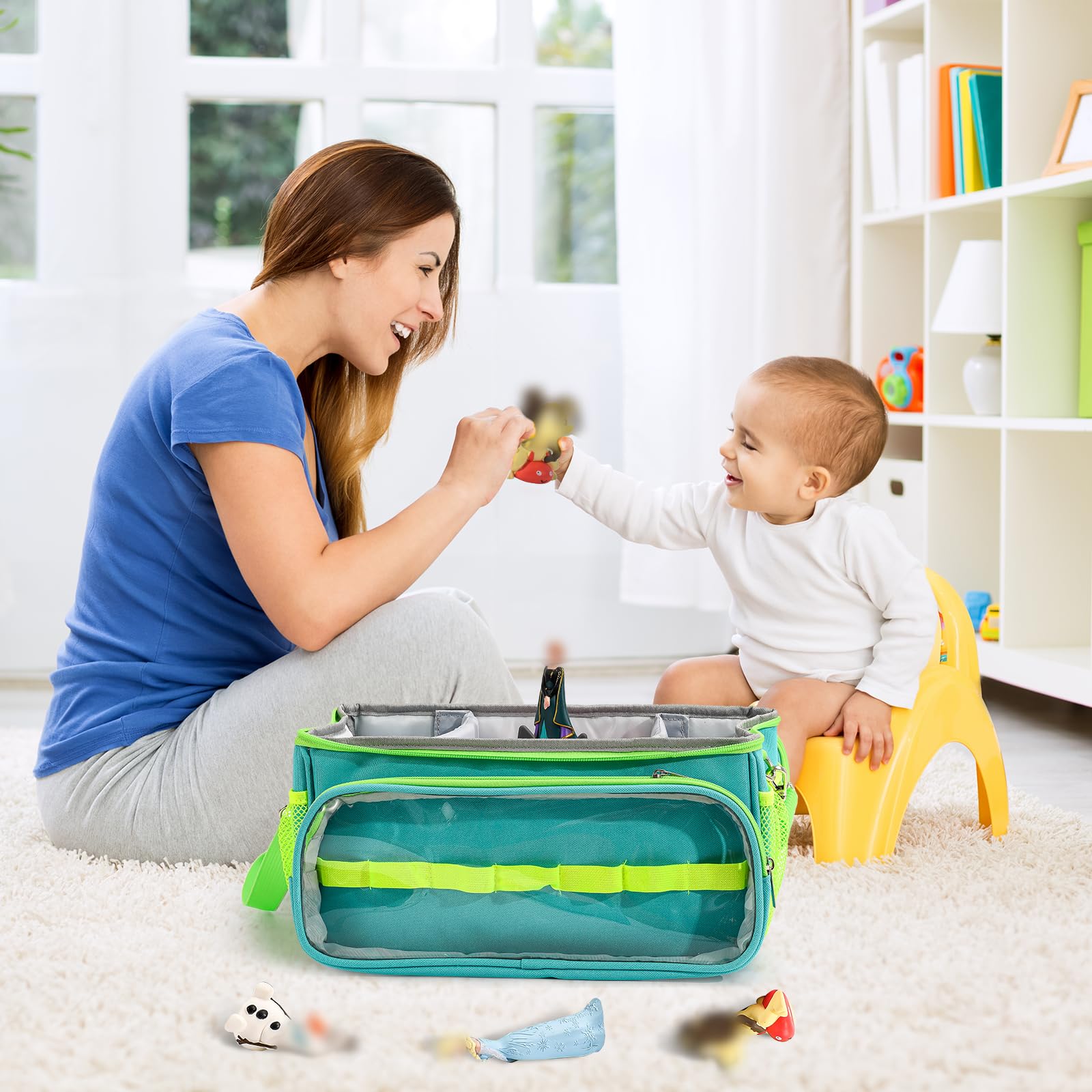 Hautton AquaBlue carrying case looks bright and gift-ready for kids' gear.