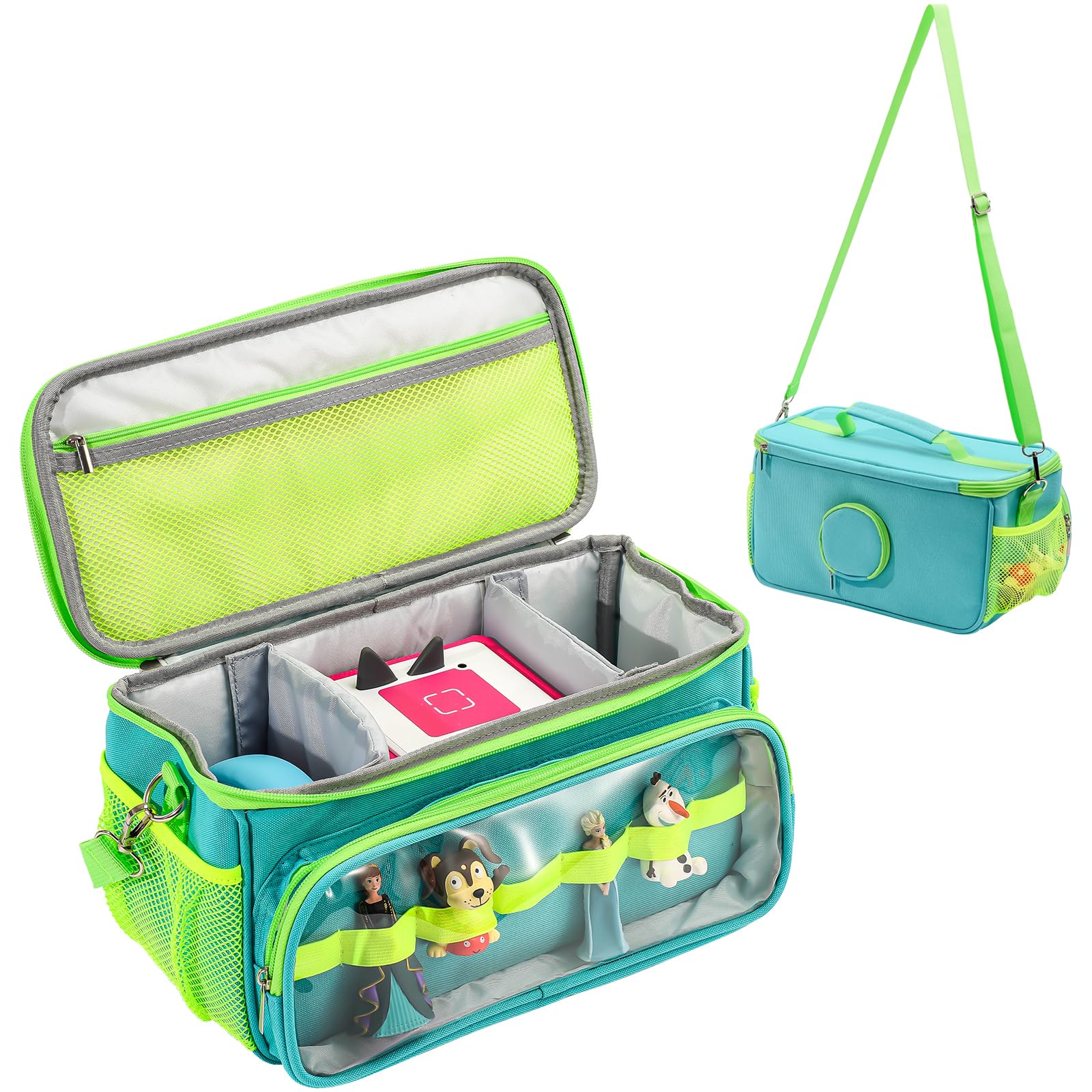 Hautton Toniebox carrying case front window for quick access to figures during travel.