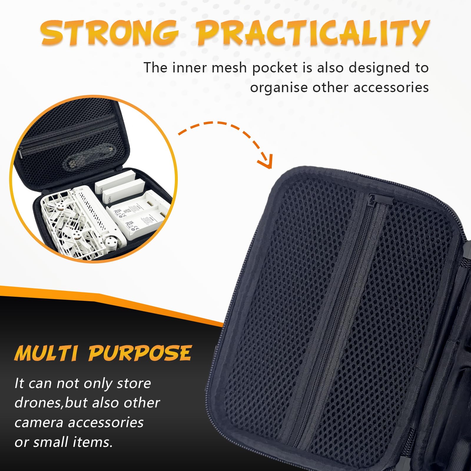HAVANSIDY X1 drone bag uses durable materials to resist wear.