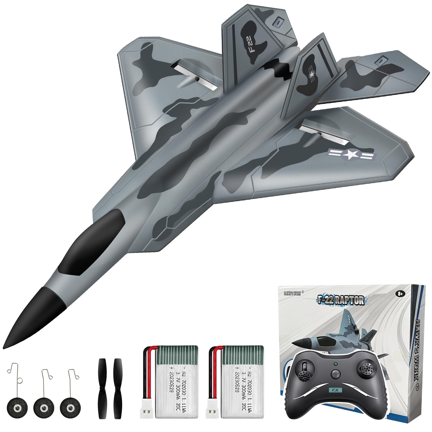 HAWK'S WORK 2-CH RC Airplane ready-to-fly scene with stability