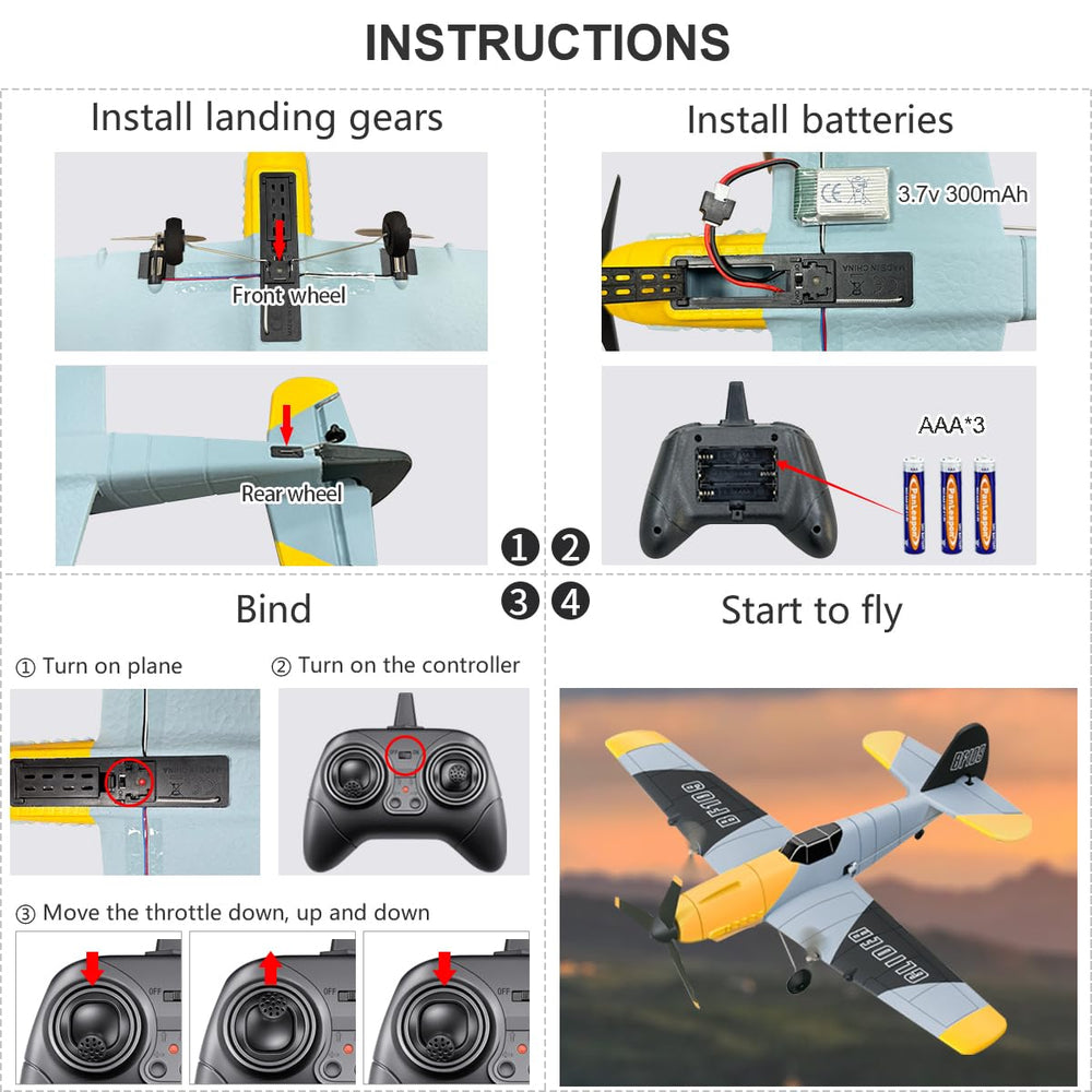 HAWK'S WORK BF109 remote control with 2.4 GHz link.