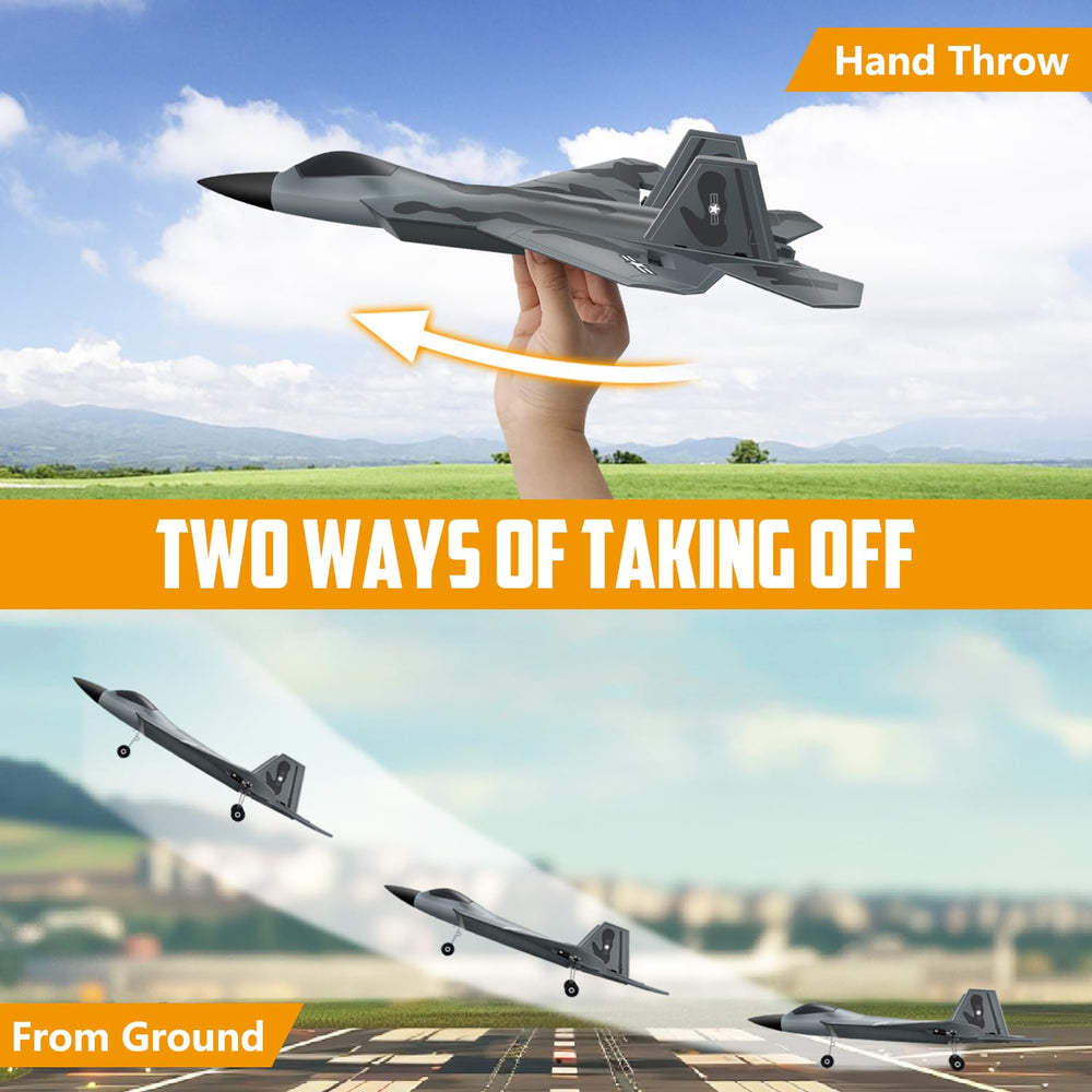 HAWK'S WORK F-22 design RC glider emphasizes durable foam build