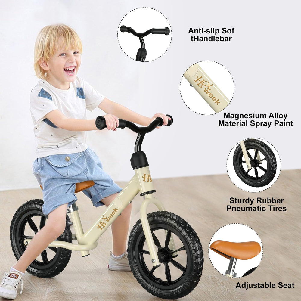 HAWEEK balance bike with EVA tires for flats-free riding