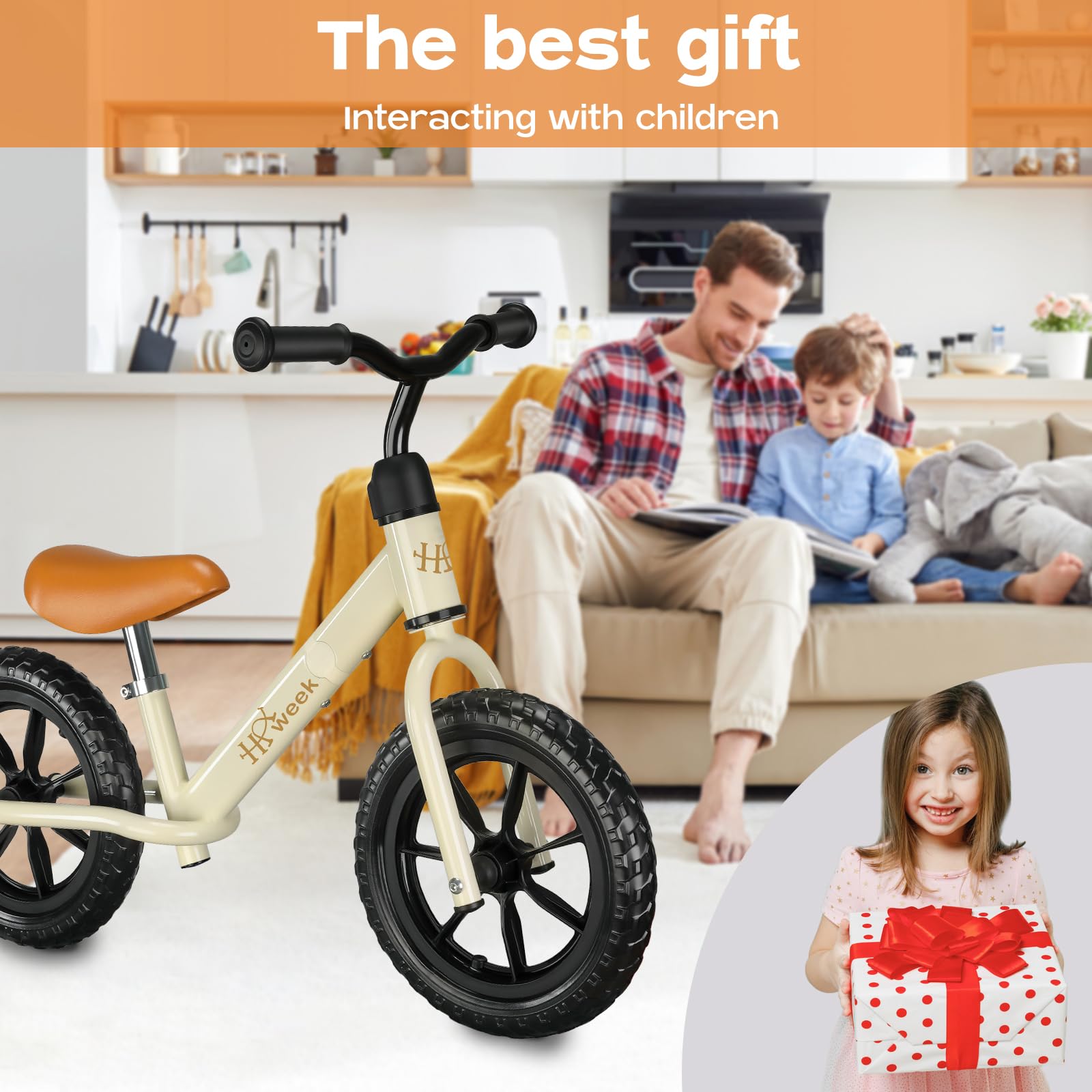 HAWEEK balance bike suitable for indoor and outdoor use