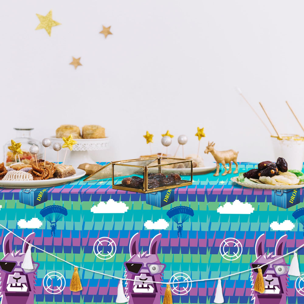 Generous 86.6 by 51.2 inch size fits standard party tables.