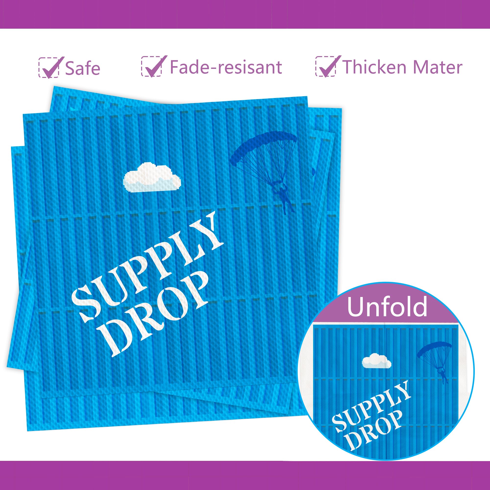 View showing plates, forks, and napkins together for easy setup