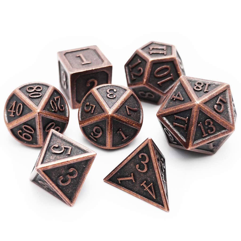 Haxtec antique copper D12 dice offering balanced results for tactical encounters.