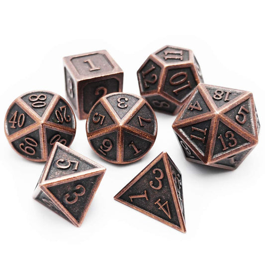 Haxtec antique copper D12 dice offering balanced results for tactical encounters.
