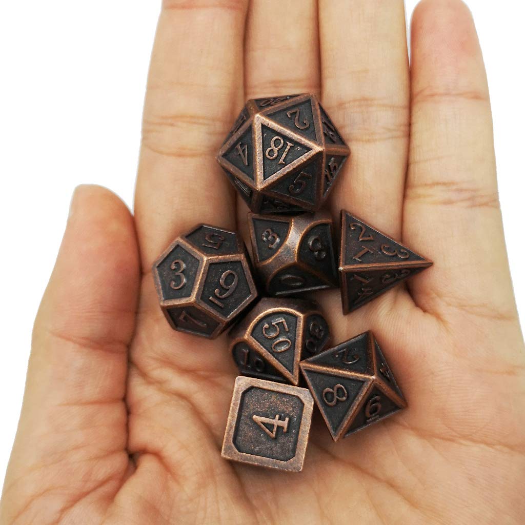 Haxtec antique copper D6 dice providing steady, simple rolls for everyday sessions.