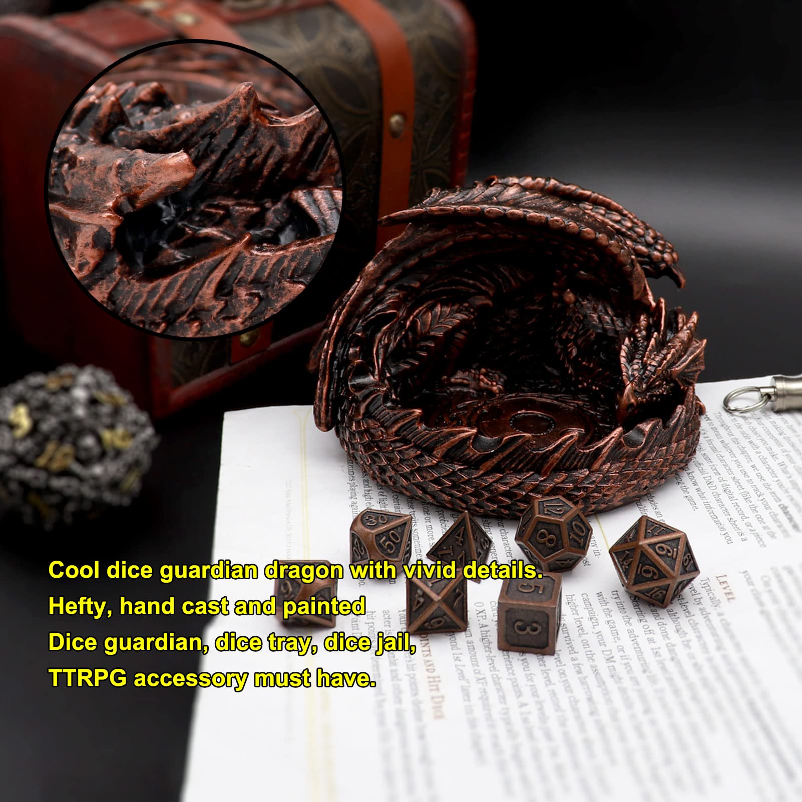 Haxtec antique copper dragon statue ashtray doubles as stylish decor
