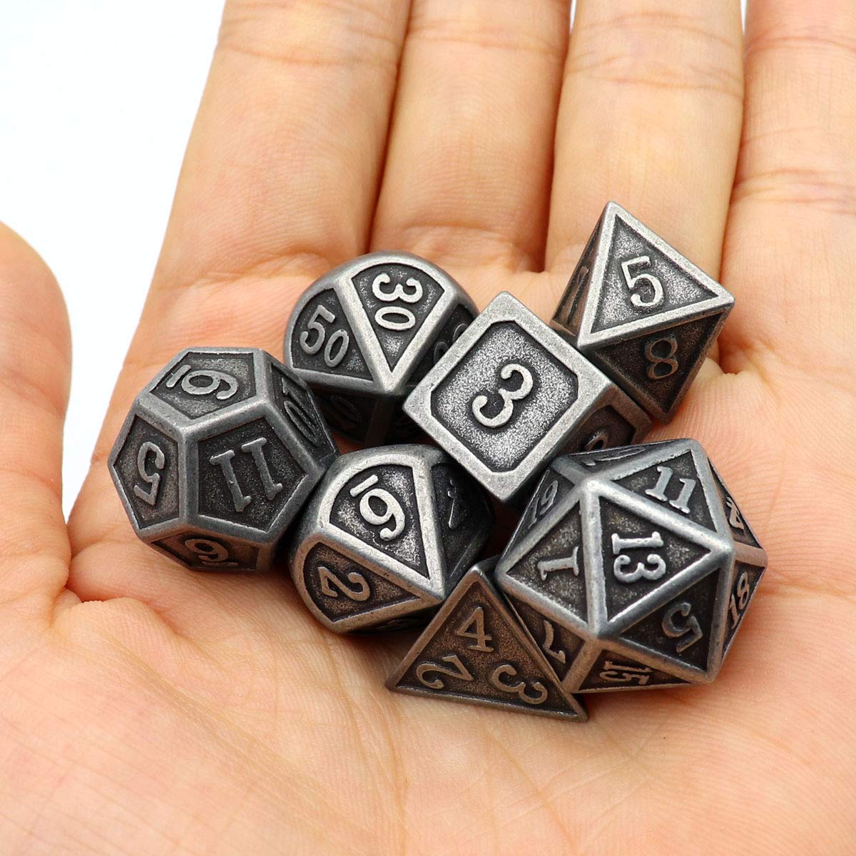 Haxtec antique iron DND leather dice bag close-up for safe storage.